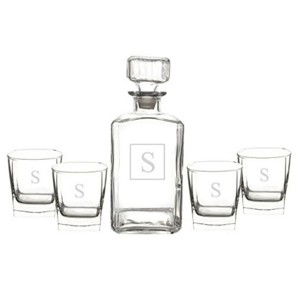 Letter T Cathys Concepts Personalized Stainless Steel Mixology Set 